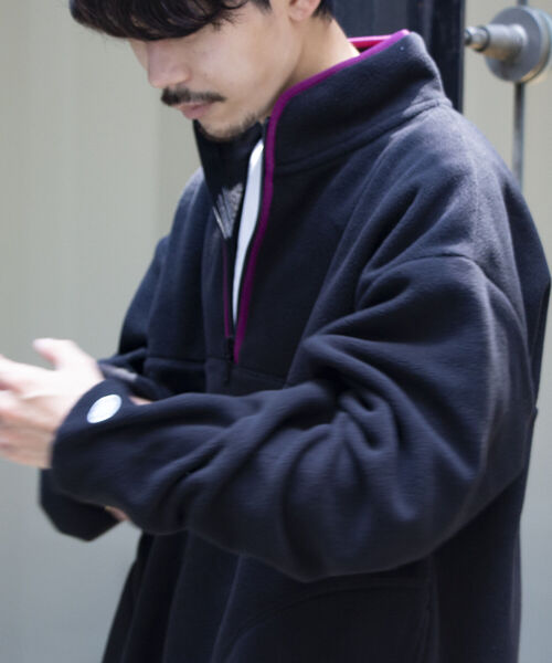 DISCUS ATHLETIC（ディスカス　アスレチック）の「【DISCUS ATHLETIC/ディスカス アスレチック】別注ハーフジップフリースプルオーバー（スウェット・メンズ・アイボリー/ブラック/ブルー・M/L/XL）」の9枚目の写真