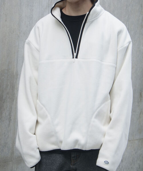 DISCUS ATHLETIC（ディスカス　アスレチック）の「【DISCUS ATHLETIC/ディスカス アスレチック】別注ハーフジップフリースプルオーバー（スウェット・メンズ・アイボリー/ブラック/ブルー・M/L/XL）」の12枚目の写真