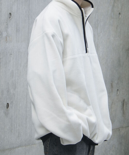 DISCUS ATHLETIC（ディスカス　アスレチック）の「【DISCUS ATHLETIC/ディスカス アスレチック】別注ハーフジップフリースプルオーバー（スウェット・メンズ・アイボリー/ブラック/ブルー・M/L/XL）」の15枚目の写真