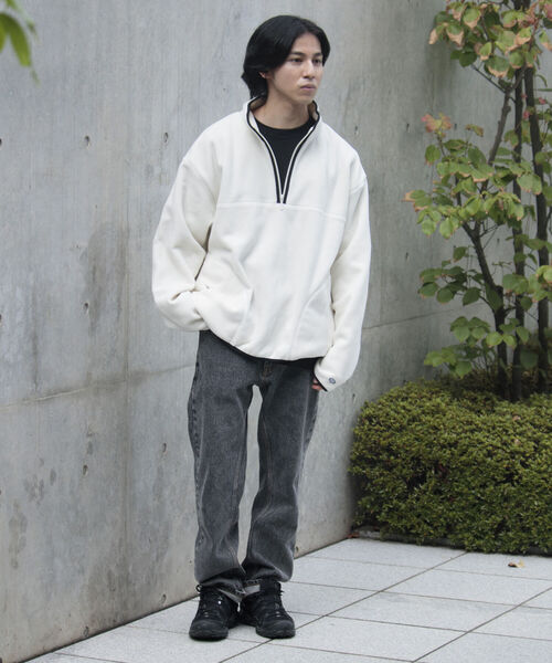 DISCUS ATHLETIC（ディスカス　アスレチック）の「【DISCUS ATHLETIC/ディスカス アスレチック】別注ハーフジップフリースプルオーバー（スウェット・メンズ・アイボリー/ブラック/ブルー・M/L/XL）」の17枚目の写真