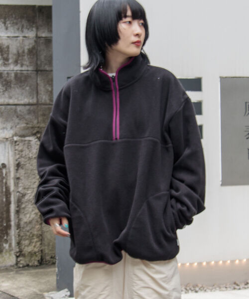 DISCUS ATHLETIC（ディスカス　アスレチック）の「【DISCUS ATHLETIC/ディスカス アスレチック】別注ハーフジップフリースプルオーバー（スウェット・メンズ・アイボリー/ブラック/ブルー・M/L/XL）」の18枚目の写真