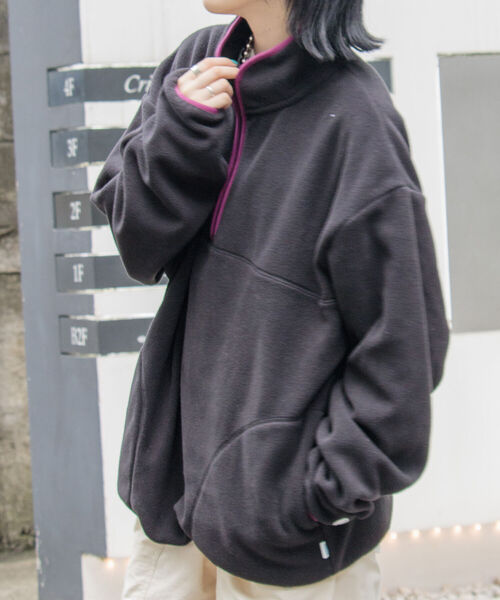 DISCUS ATHLETIC（ディスカス　アスレチック）の「【DISCUS ATHLETIC/ディスカス アスレチック】別注ハーフジップフリースプルオーバー（スウェット・メンズ・アイボリー/ブラック/ブルー・M/L/XL）」の19枚目の写真