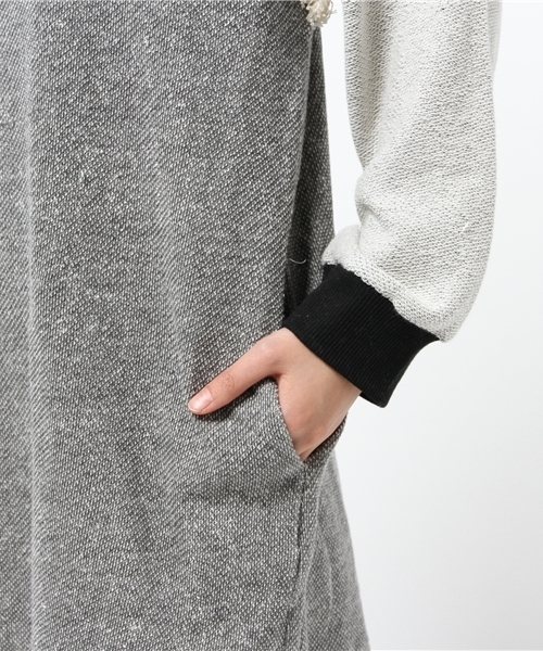 mystic(ミスティック)の「裏毛フリンジワンピース(ワンピース・レディース・グレー/ブラック/ボルドー・フリ-)」の10枚目の写真