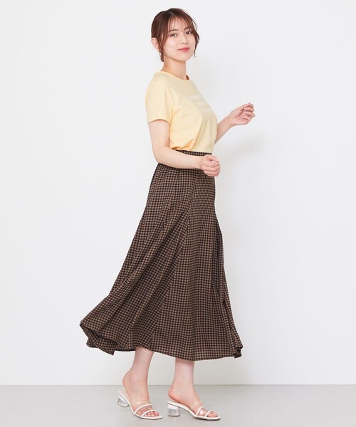 Feroux（フェルゥ）の「【洗える】ギンガムチェック フレアスカート（スカート・レディース・ホワイト系2/ブラック系2・1/2）」の11枚目の写真