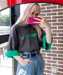 Figments | リバーシブルスリーブロゴTシャツ(Tシャツ/カットソー)