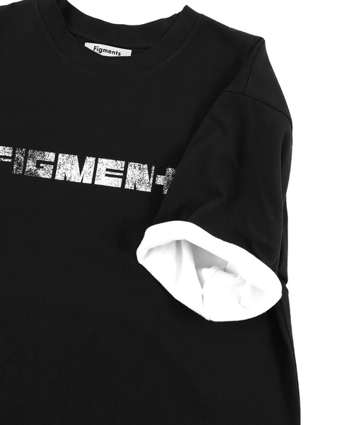 Figments（フィグメンツ）の「リバーシブルスリーブロゴTシャツ（Tシャツ/カットソー・レディース・ホワイト/スミクロ/ブルー・SMALL/MEDIUM）」の9枚目の写真