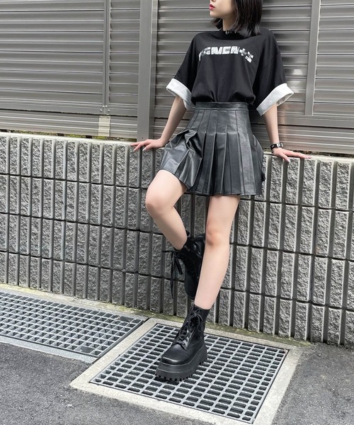 Figments（フィグメンツ）の「リバーシブルスリーブロゴTシャツ（Tシャツ/カットソー・レディース・ホワイト/スミクロ/ブルー・SMALL/MEDIUM）」の15枚目の写真