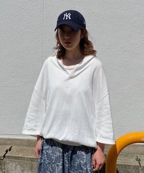 LOCALINA(ロカリナ)の「knit skipper(ニット/セーター・メンズ・ホワイト/チャコールグレー/グリーン・FREE)」の1枚目の写真
