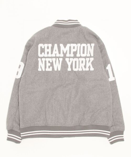 Champion（チャンピオン）の「CHAMPION/チャンピオン  ビッグシルエット/オーバーサイズ/ロゴスタジャン   C3-W606（MA-1・レディース・ネイビー/ブラック/グレー・L/M）」の20枚目の写真