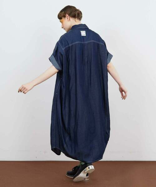 FRAPBOIS（フラボア）の「テンセルデニム ワンピース（シャツワンピース・レディース・ネイビー/サックスブルー・1/0）」の17枚目の写真