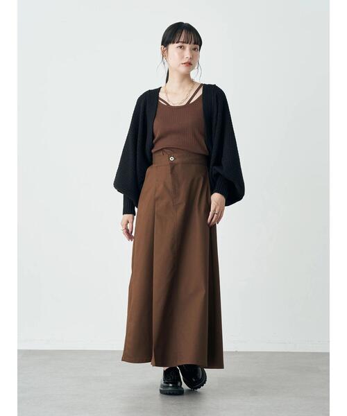 earth music&ecology(アースミュージックアンドエコロジー)の「アシンメトリーチノスカート(スカート・レディース・ベージュ/ダークブラウン/ダークネイビー・M/S)」の20枚目の写真