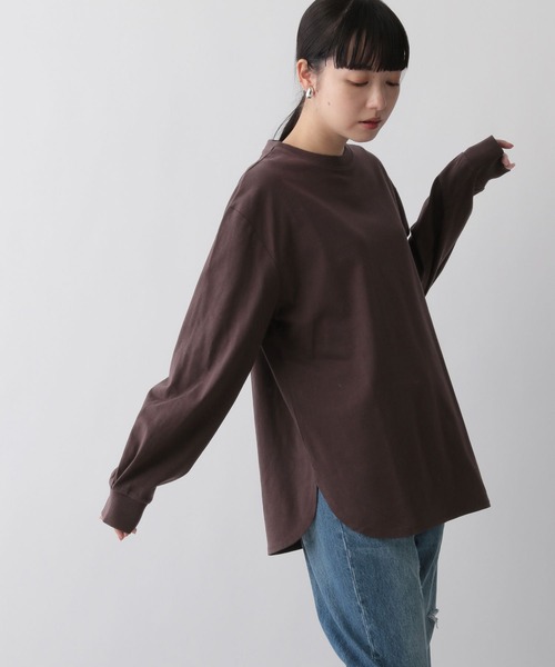 LOWRYS FARM（ローリーズファーム）の「ソデボリュームロングＴシャツ　125416（Tシャツ/カットソー・レディース・ホワイト/ブラック/ブラウン/ピンク・FREE）」の16枚目の写真