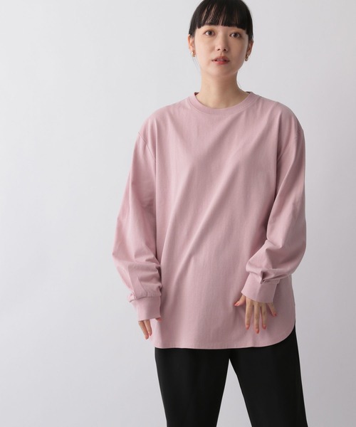 LOWRYS FARM（ローリーズファーム）の「ソデボリュームロングＴシャツ　125416（Tシャツ/カットソー・レディース・ホワイト/ブラック/ブラウン/ピンク・FREE）」の6枚目の写真