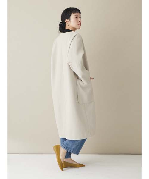 CRAFT STANDARD BOUTIQUE(クラフトスタンダードブティック)の「BIGポケットノーカラーコート *◆(ノーカラーコート・レディース・ブラック/ベージュ・FREE)」の22枚目の写真