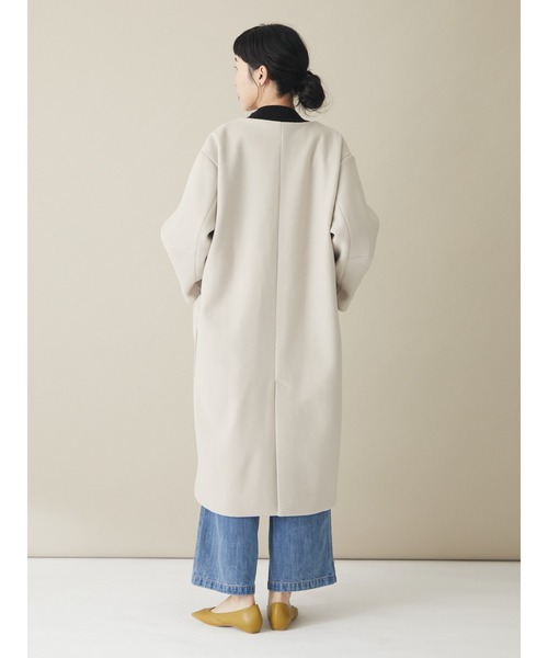 CRAFT STANDARD BOUTIQUE(クラフトスタンダードブティック)の「BIGポケットノーカラーコート *◆(ノーカラーコート・レディース・ブラック/ベージュ・FREE)」の21枚目の写真