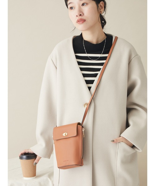 CRAFT STANDARD BOUTIQUE(クラフトスタンダードブティック)の「BIGポケットノーカラーコート *◆(ノーカラーコート・レディース・ブラック/ベージュ・FREE)」の20枚目の写真