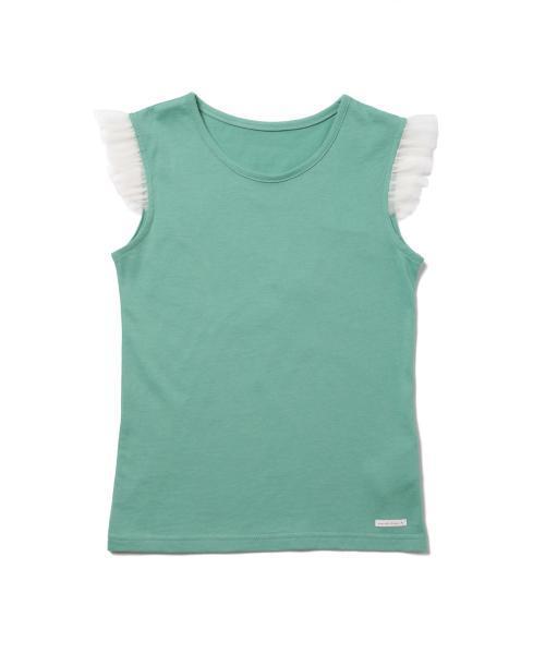 こども ビームス(コドモビームス)の「こども ビームス / "Daily Cut" 袖チュール ノースリーブTシャツ (90~140cm)(Tシャツ/カットソー・キッズ・ホワイト/ライトグレー/レッド系その他/イエロー/グリーン・90t/120/100/140/110/130)」の4枚目の写真