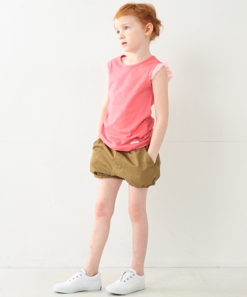 こども ビームス(コドモビームス)の「こども ビームス / "Daily Cut" 袖チュール ノースリーブTシャツ (90~140cm)(Tシャツ/カットソー・キッズ・ホワイト/ライトグレー/レッド系その他/イエロー/グリーン・90t/120/100/140/110/130)」の8枚目の写真