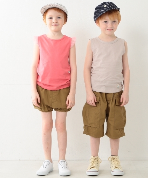 こども ビームス(コドモビームス)の「こども ビームス / "Daily Cut" 袖チュール ノースリーブTシャツ (90~140cm)(Tシャツ/カットソー・キッズ・ホワイト/ライトグレー/レッド系その他/イエロー/グリーン・90t/120/100/140/110/130)」の9枚目の写真