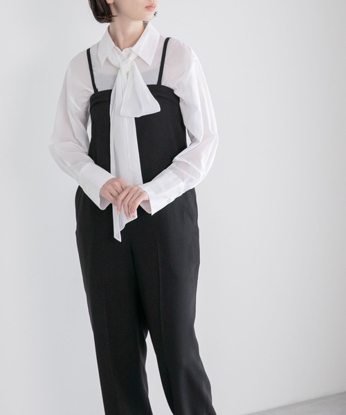 yuw(ユウ)の「タイツキシャツ 164817(シャツ/ブラウス・レディース・ホワイト/ブラック/ブルー/ホワイト系その他・FREE)」の12枚目の写真