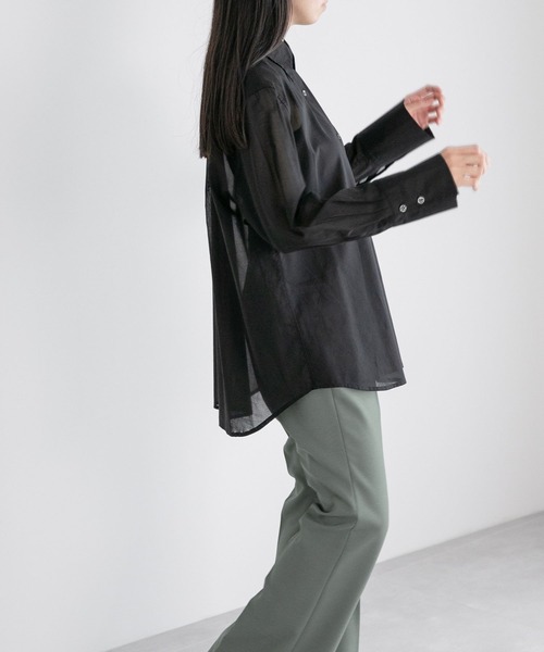 yuw(ユウ)の「タイツキシャツ 164817(シャツ/ブラウス・レディース・ホワイト/ブラック/ブルー/ホワイト系その他・FREE)」の21枚目の写真