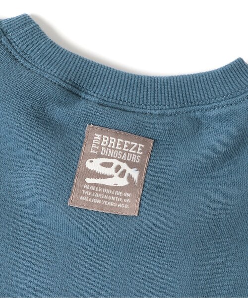 BREEZE(ブリーズ)の「福井県立恐竜博物館コラボ 福井恐竜刺繍トレーナー(スウェット・キッズ・ブラック/イエロー/ブルー/パープル・120/130/140/80/90/110/100)」の8枚目の写真