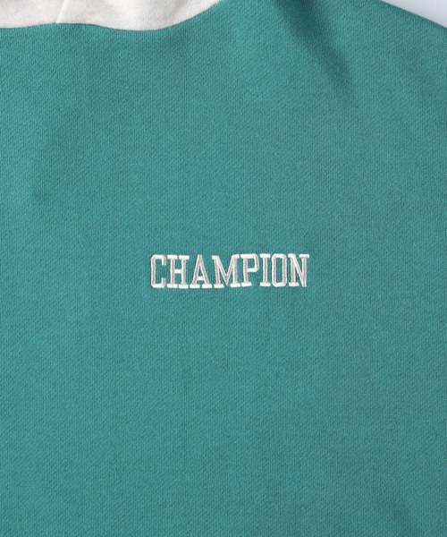Champion（チャンピオン）の「【Champion】切り替えスウェットパーカー（パーカー・レディース・グリーン/ホワイト×グレー/ブルー・M/L）」の6枚目の写真