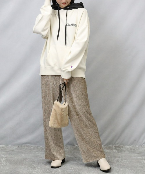 Champion（チャンピオン）の「【Champion】切り替えスウェットパーカー（パーカー・レディース・グリーン/ホワイト×グレー/ブルー・M/L）」の10枚目の写真