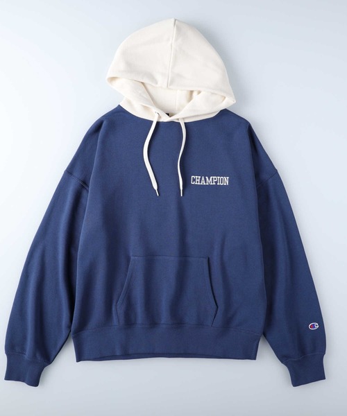 Champion（チャンピオン）の「【Champion】切り替えスウェットパーカー（パーカー・レディース・グリーン/ホワイト×グレー/ブルー・M/L）」の20枚目の写真