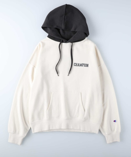 Champion（チャンピオン）の「【Champion】切り替えスウェットパーカー（パーカー・レディース・グリーン/ホワイト×グレー/ブルー・M/L）」の18枚目の写真