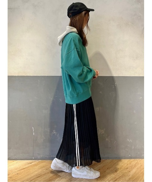 Champion（チャンピオン）の「【Champion】切り替えスウェットパーカー（パーカー・レディース・グリーン/ホワイト×グレー/ブルー・M/L）」の13枚目の写真