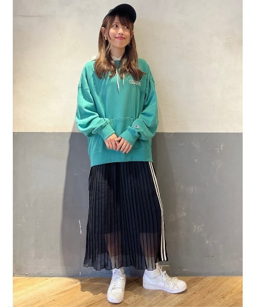 Champion（チャンピオン）の「【Champion】切り替えスウェットパーカー（パーカー・レディース・グリーン/ホワイト×グレー/ブルー・M/L）」の12枚目の写真