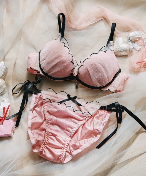 northerly（ノーザリー）の「シアードットチュール　ブラジャー＆ショーツセット（ブラ&ショーツ・レディース・ブラック/ピンク/ホワイト/ホワイト×ピンク/ホワイト×ブラック/ブラウン/レッド/ブルー/グリーン/サーモンピンク/ホワイト×ブラウン/ブラック×ホワイト/パープル/ベビーピンク/ライトブルー/ピンク系・D70/C65/D65/C70/B75/C75/E70/F70/E75/F65/F75/B70/E65/B65/D75）」の15枚目の写真