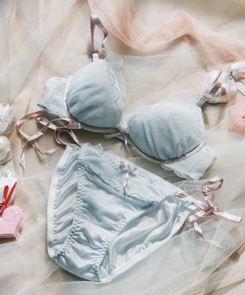 northerly（ノーザリー）の「シアードットチュール　ブラジャー＆ショーツセット（ブラ&ショーツ・レディース・ブラック/ピンク/ホワイト/ホワイト×ピンク/ホワイト×ブラック/ブラウン/レッド/ブルー/グリーン/サーモンピンク/ホワイト×ブラウン/ブラック×ホワイト/パープル/ベビーピンク/ライトブルー/ピンク系・D70/C65/D65/C70/B75/C75/E70/F70/E75/F65/F75/B70/E65/B65/D75）」の10枚目の写真