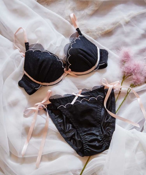 northerly（ノーザリー）の「シアードットチュール　ブラジャー＆ショーツセット（ブラ&ショーツ・レディース・ブラック/ピンク/ホワイト/ホワイト×ピンク/ホワイト×ブラック/ブラウン/レッド/ブルー/グリーン/サーモンピンク/ホワイト×ブラウン/ブラック×ホワイト/パープル/ベビーピンク/ライトブルー/ピンク系・D70/C65/D65/C70/B75/C75/E70/F70/E75/F65/F75/B70/E65/B65/D75）」の6枚目の写真