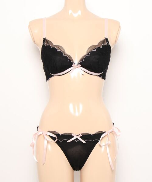 northerly（ノーザリー）の「シアードットチュール　ブラジャー＆ショーツセット（ブラ&ショーツ・レディース・ブラック/ピンク/ホワイト/ホワイト×ピンク/ホワイト×ブラック/ブラウン/レッド/ブルー/グリーン/サーモンピンク/ホワイト×ブラウン/ブラック×ホワイト/パープル/ベビーピンク/ライトブルー/ピンク系・D70/C65/D65/C70/B75/C75/E70/F70/E75/F65/F75/B70/E65/B65/D75）」の20枚目の写真