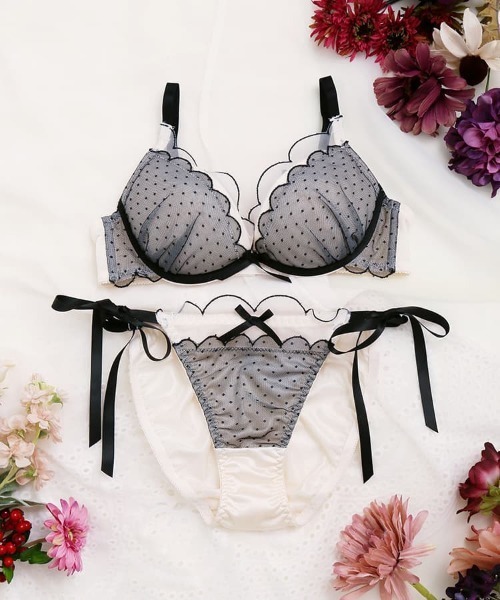 northerly（ノーザリー）の「シアードットチュール　ブラジャー＆ショーツセット（ブラ&ショーツ・レディース・ブラック/ピンク/ホワイト/ホワイト×ピンク/ホワイト×ブラック/ブラウン/レッド/ブルー/グリーン/サーモンピンク/ホワイト×ブラウン/ブラック×ホワイト/パープル/ベビーピンク/ライトブルー/ピンク系・D70/C65/D65/C70/B75/C75/E70/F70/E75/F65/F75/B70/E65/B65/D75）」の22枚目の写真