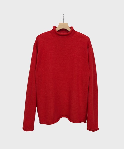 KIIT（キート）の「KIIT キート / MOCKNECK PULLOVER モックネックプルオーバーニット セーター / KIO-K59-015（ニット/セーター・メンズ・マスタード/オフホワイト/レッド/ネイビー・2）」の4枚目の写真