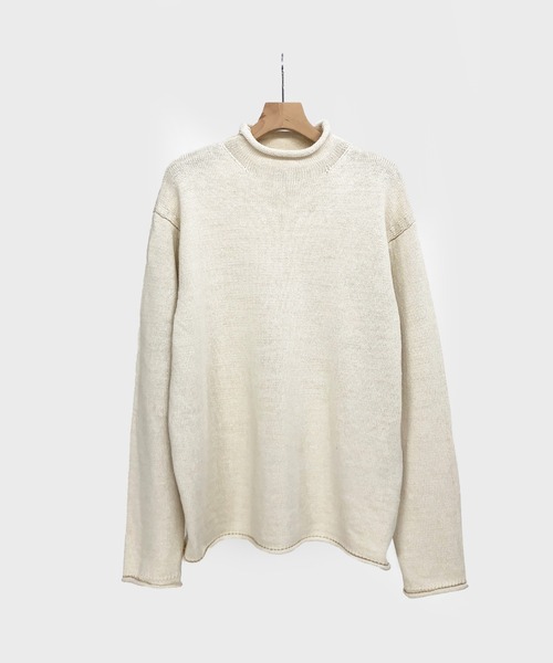 KIIT（キート）の「KIIT キート / MOCKNECK PULLOVER モックネックプルオーバーニット セーター / KIO-K59-015（ニット/セーター・メンズ・マスタード/オフホワイト/レッド/ネイビー・2）」の2枚目の写真