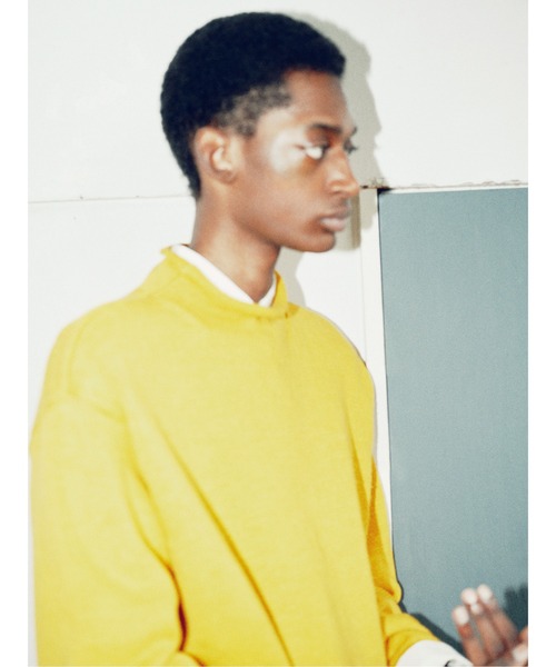 KIIT（キート）の「KIIT キート / MOCKNECK PULLOVER モックネックプルオーバーニット セーター / KIO-K59-015（ニット/セーター・メンズ・マスタード/オフホワイト/レッド/ネイビー・2）」の11枚目の写真