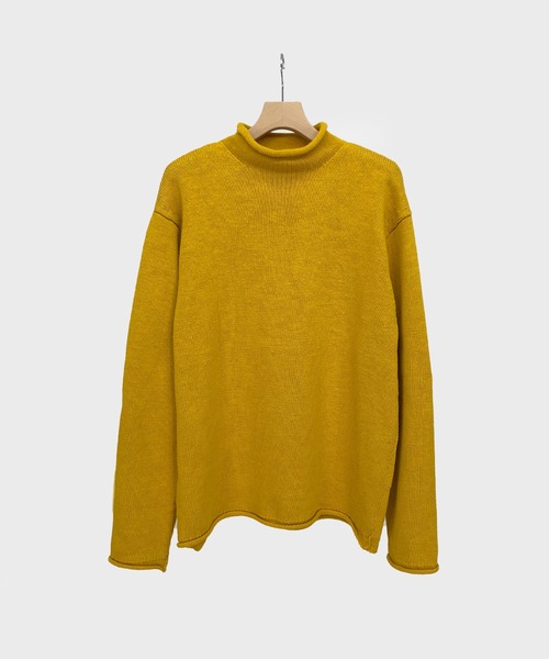KIIT（キート）の「KIIT キート / MOCKNECK PULLOVER モックネックプルオーバーニット セーター / KIO-K59-015（ニット/セーター・メンズ・マスタード/オフホワイト/レッド/ネイビー・2）」の6枚目の写真