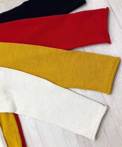 KIIT（キート）の「KIIT キート / MOCKNECK PULLOVER モックネックプルオーバーニット セーター / KIO-K59-015（ニット/セーター・メンズ・マスタード/オフホワイト/レッド/ネイビー・2）」の5枚目の写真