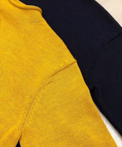 KIIT（キート）の「KIIT キート / MOCKNECK PULLOVER モックネックプルオーバーニット セーター / KIO-K59-015（ニット/セーター・メンズ・マスタード/オフホワイト/レッド/ネイビー・2）」の10枚目の写真