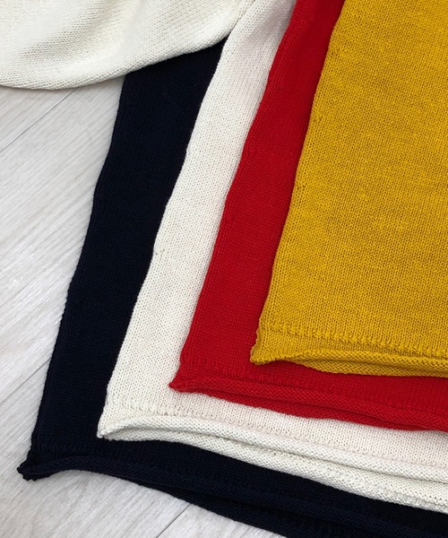 KIIT（キート）の「KIIT キート / MOCKNECK PULLOVER モックネックプルオーバーニット セーター / KIO-K59-015（ニット/セーター・メンズ・マスタード/オフホワイト/レッド/ネイビー・2）」の14枚目の写真