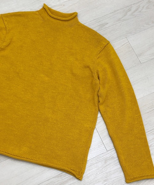 KIIT（キート）の「KIIT キート / MOCKNECK PULLOVER モックネックプルオーバーニット セーター / KIO-K59-015（ニット/セーター・メンズ・マスタード/オフホワイト/レッド/ネイビー・2）」の12枚目の写真