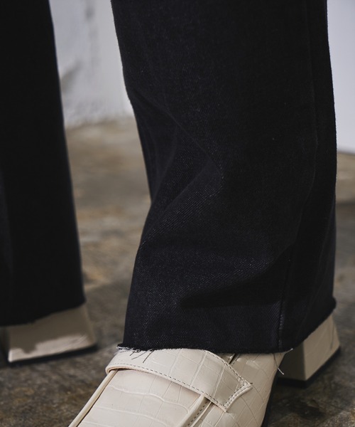 4youstory（フォーユーストーリー）の「【4youstory】デニムハイウエストパンツ（デニムパンツ・レディース・ブルー/ブラック・MEDIUM/SMALL）」の11枚目の写真