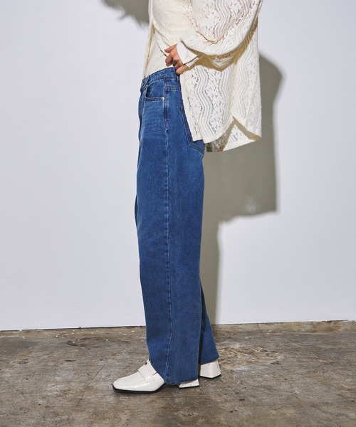 4youstory（フォーユーストーリー）の「【4youstory】デニムハイウエストパンツ（デニムパンツ・レディース・ブルー/ブラック・MEDIUM/SMALL）」の13枚目の写真