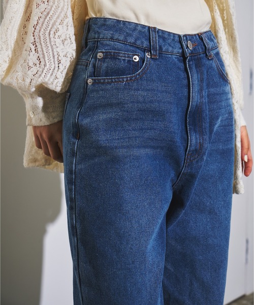 4youstory（フォーユーストーリー）の「【4youstory】デニムハイウエストパンツ（デニムパンツ・レディース・ブルー/ブラック・MEDIUM/SMALL）」の15枚目の写真