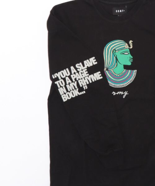 GRIMEY（グライミー）の「GRMY(GRIMEY)/グライミー/I AM LONG SLEEVE TEE（Tシャツ/カットソー・メンズ・ホワイト/ブラック・L/XL/M/S）」の4枚目の写真