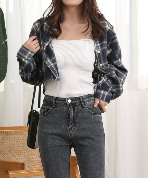 MAISON DE THERESE(メゾン ド テレーズ)の「長袖チェックシャツ(シャツ/ブラウス・レディース・ネイビー・S/M/L)」の17枚目の写真